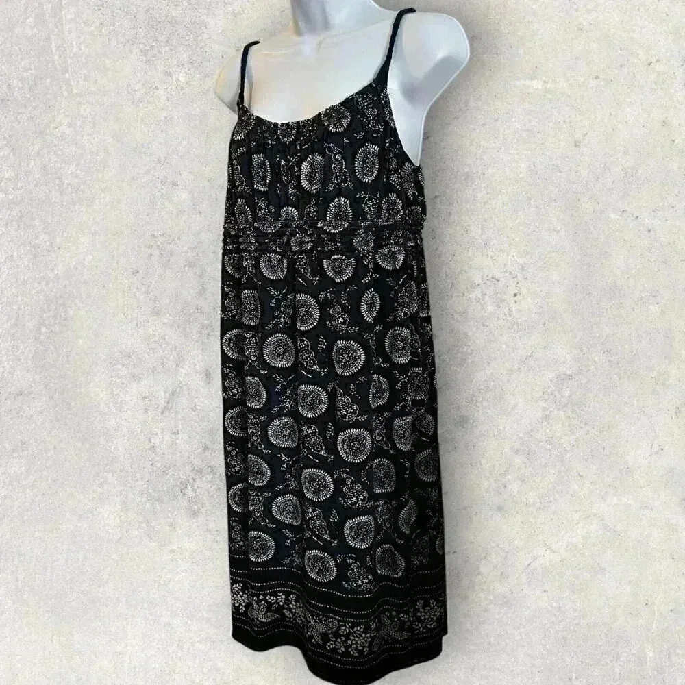 Max Studio dress Size Medium blue bandana print short sleeveless - Picture 3 of 11